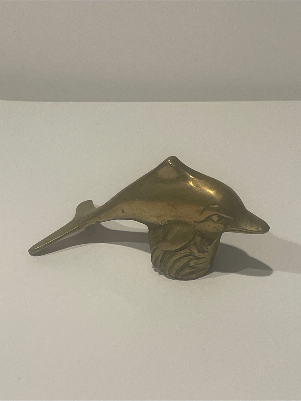 Vintage Brass Dolphin Figurine Paperweight